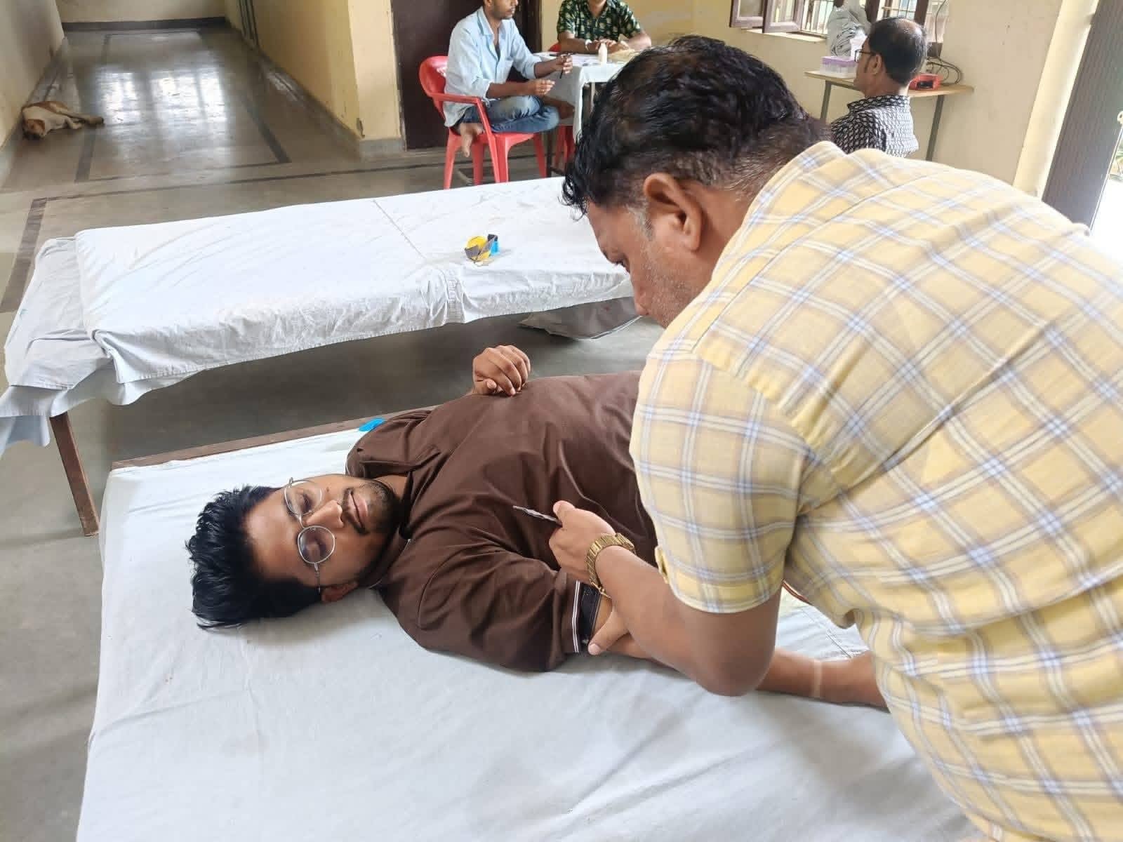 Youth Donating Blood at Mega Camp